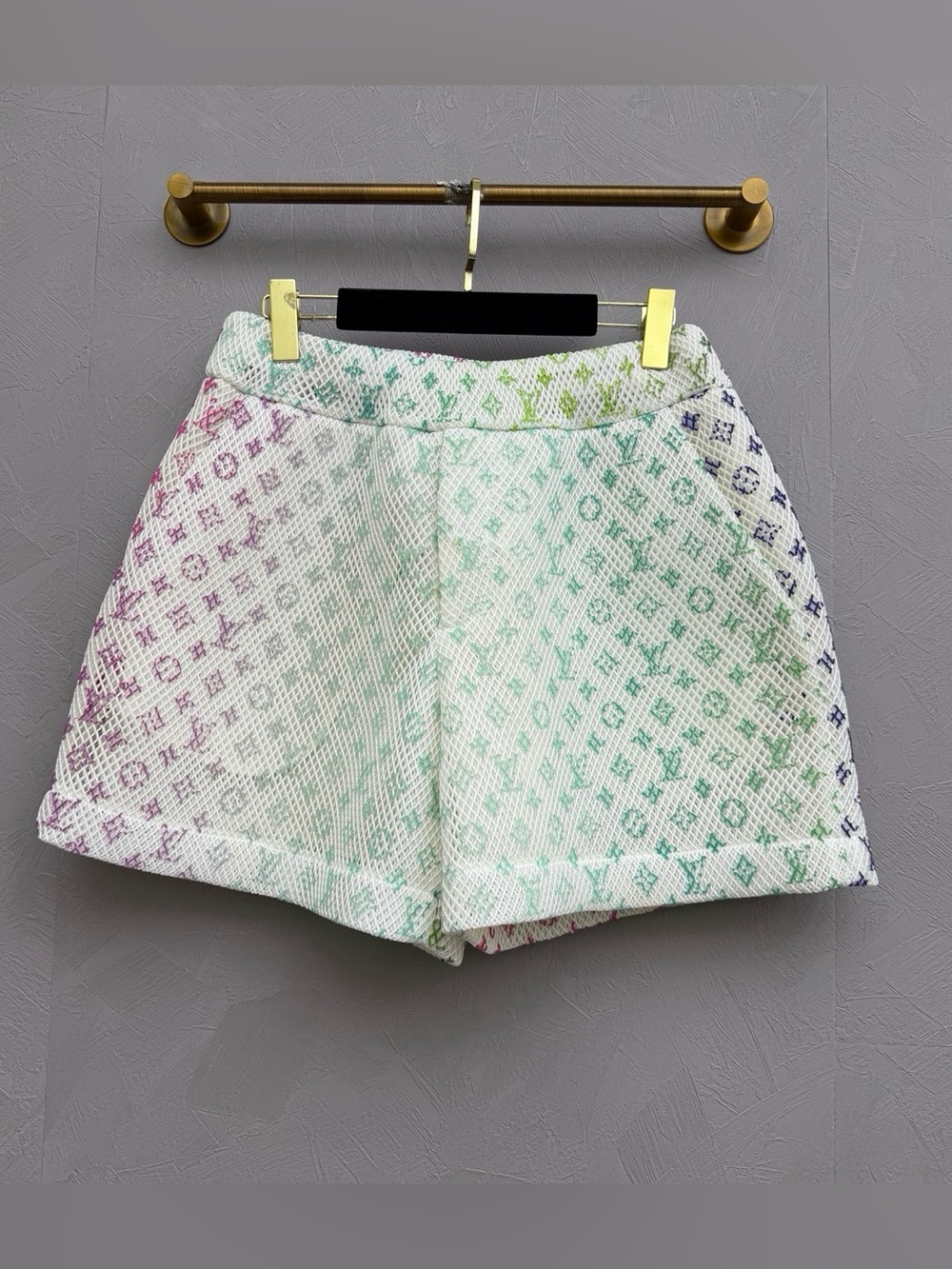 Louis Vuitton Pastel Monogram High-Waist Shorts